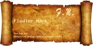 Fiedler Márk névjegykártya